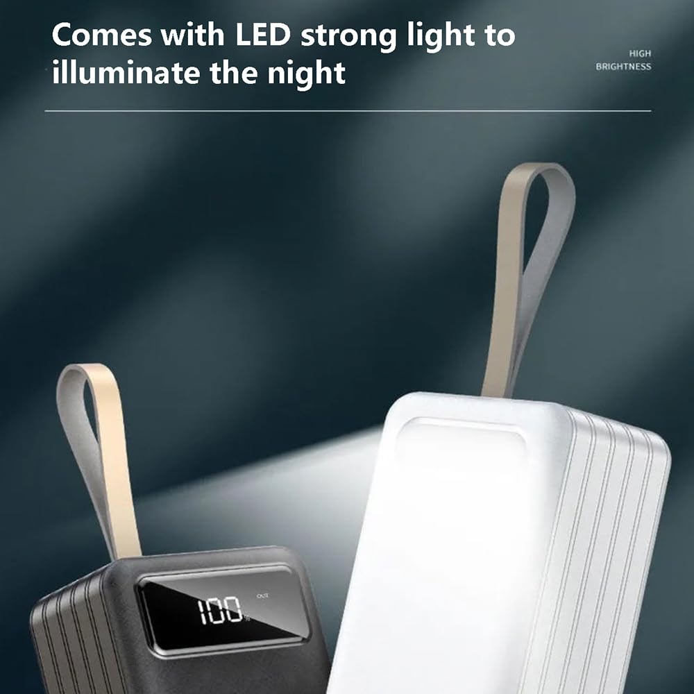 Powerbank mit Hoher Kapazität, großer 100000-mAh-USB-C-Akku mit LED-Anzeige, große 18-W-Schnelllade-Powerbank, Tragbares Ladegerät, Kompatibel mit Smartphones und Tablets(Color:Schwarz)
