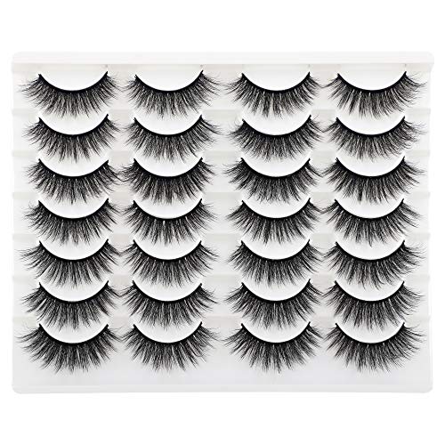 Calphdiar Natural Eyelashes 14 Pairs Soft Reusable False Lashes Wholesale Bulk