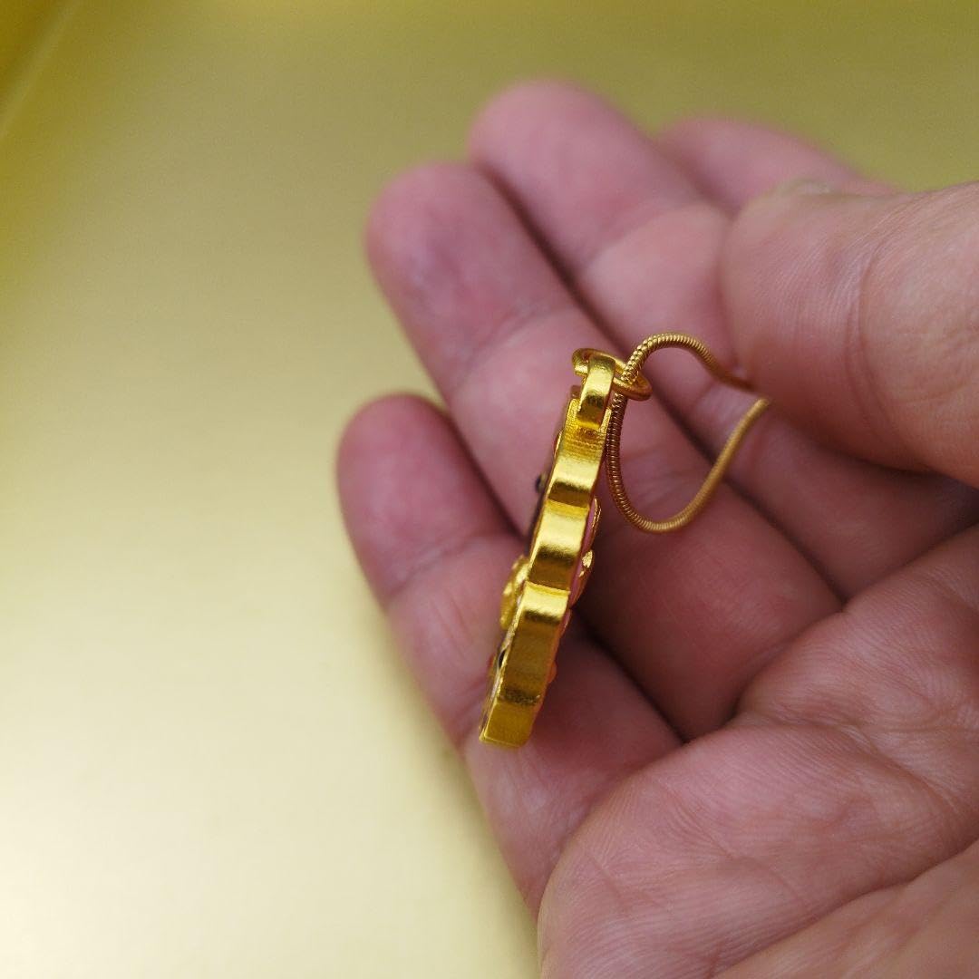 Amazon.co.jp: 七宝焼両面半立体双兎と蓮の花ネックレス(整理番号  