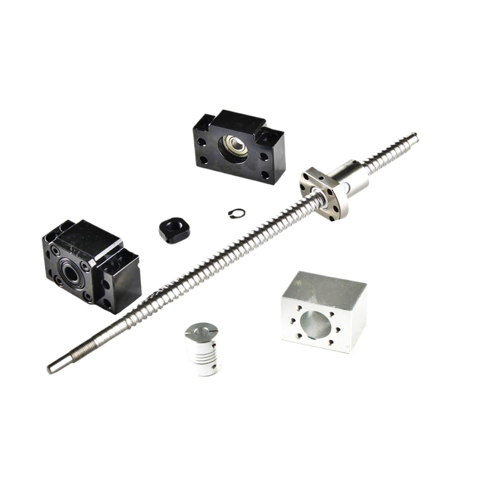 Metal Ball Screw nut SFU1204 Rolled Ball Screw C7 with End Machined+Ball Nut+Nut Housing+BKBF10 End Support+Coupler(400mm)