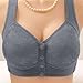 Daisy Bras for Older Women Front Closure Womens Plus Size Full Coverage Supportive Bra No Underwire Comfy Underwear Blue Front Closure Minimizer Small