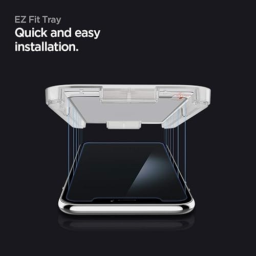 Miniatura 3 de Spigen Protector de pantalla de vidrio templado [GlasTR EZ FIT] y Slim Armor CS diseñado para iPhone 11