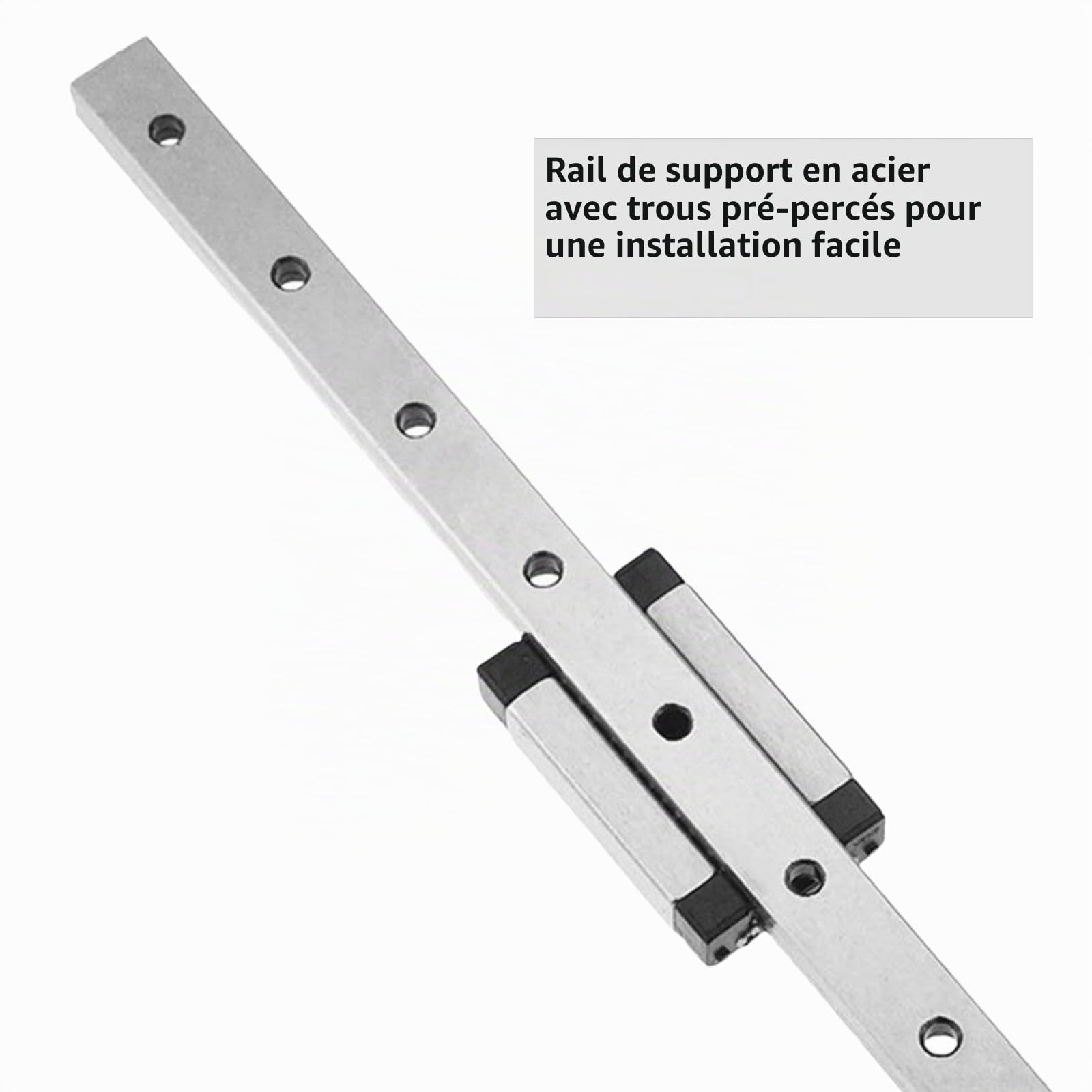 MGN12 Mini rail de guidage linéaire 300mm avec 1 pièce MGN12H blocs de roulements de rails linéaires pour DIY Imprimante 3D et Machines CNC