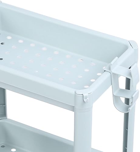 Miniatura 7 de ViaGasaFamido Estante de almacenamiento de piso de baño, estantes de esquina independientes resistentes para sala de estar (3 capas)