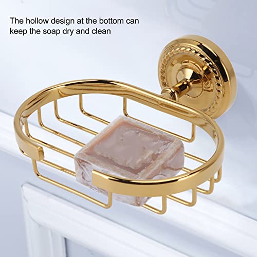 Wall Mounted Metal Soap Holder Soap Dish Sponge Holder Antique Soap Basket for Bathroom Shower Kitchen Screw Installation Gold Copper Stainless Steel - Image 4