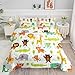 Datura home Kawaii Animals Comforter Bedding Set for Kids Children,Cute Graffiti Woodland Bear Tiger Forest Wildlife Print Bedding Set with 1 Comforter and 2 Pillowcases(Animal Twin)