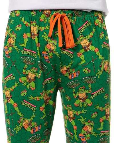 Teenage Mutant Ninja Turtles Men's Tossed Print Sleep Pajama Pants For Adults3