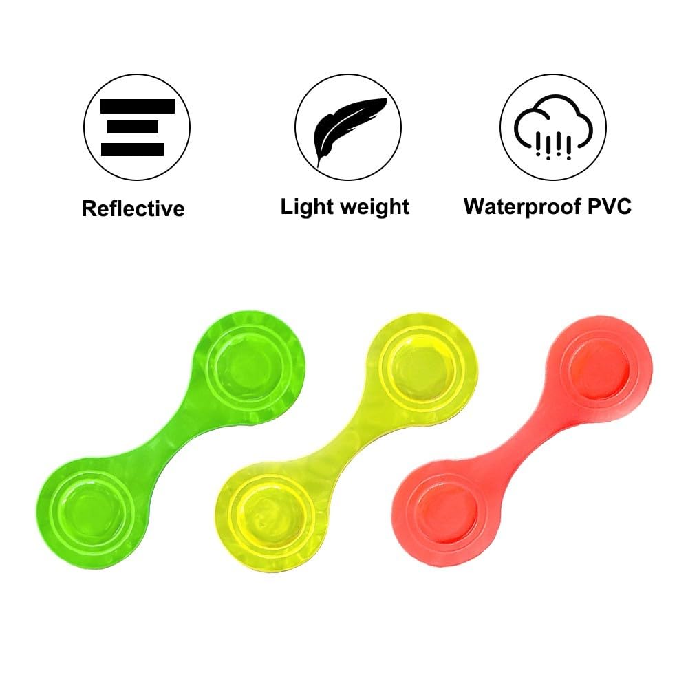 MiOYOOW 12PCS Magnetic Reflector Clips, Lightweight Backpack Reflector Tags Waterproof Night Safety Warning for Clothes Backpack Bag Hat