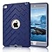 iPad Mini 4 Case, iPad A1538/A1550 Case, Hocase Rugged Shockproof Anti-Slip Hybrid Hard Shell+Silicone Rubber Bumper Protective Case for Apple iPad Mini 4th Generation 2015 - Navy Blue/Grey