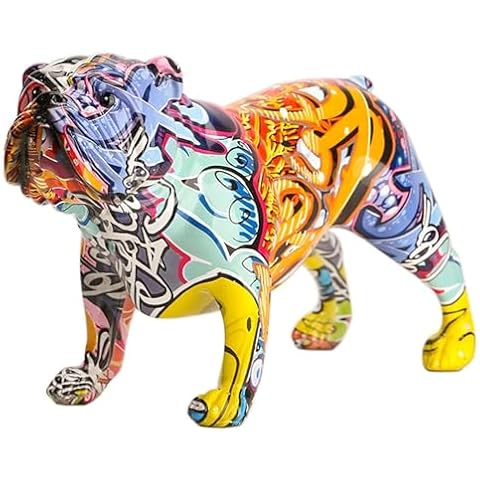suruim Creative Colorful English Bulldog Figurines Cover
