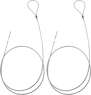 DGBRSM 2pcs Stainless Steel Adjustable Extended Gate Latch Cable Pull Gate Latch String Fence Lock Latch Gate Opener for Metal Wooden Fences Garden Backyard Door, Silver 840mm/33.07inch