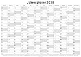 Jahresplaner 2028, Kalender im XXL- Format DIN A1 (841 x 594 mm). Wandplaner mit sehr viel Platz für Beschriftungen wie Geburtstage und Termine