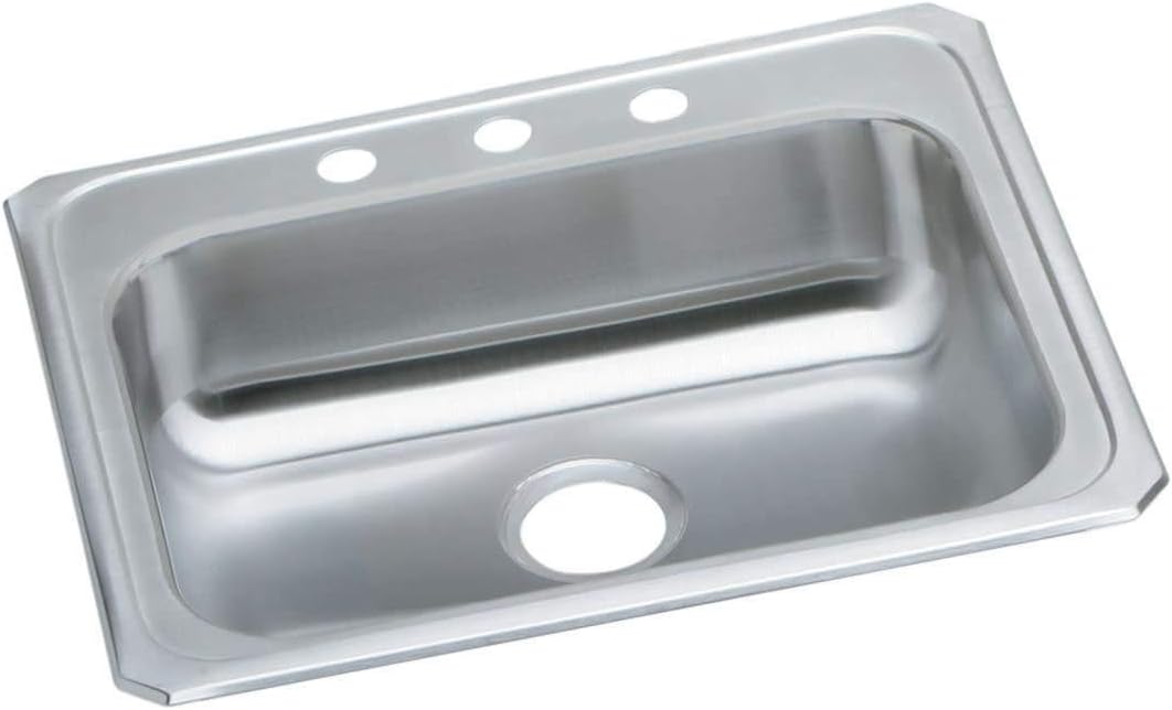 Elkay GECR25214 Celebrity Single Bowl Drop-in Stainless Steel Sink, Brushed Satin