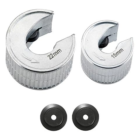 Voche® Plumbers 15mm And 22m Copper Pipe Tube Cutters Slicers + Spare Blades Cover