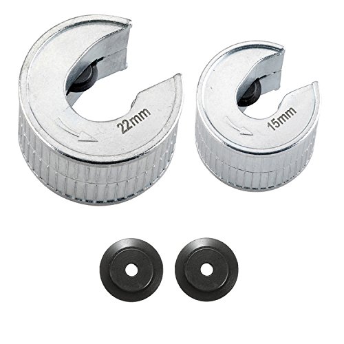 Voche® Plumbers 15mm And 22m Copper Pipe Tube Cutters Slicers + Spare Blades