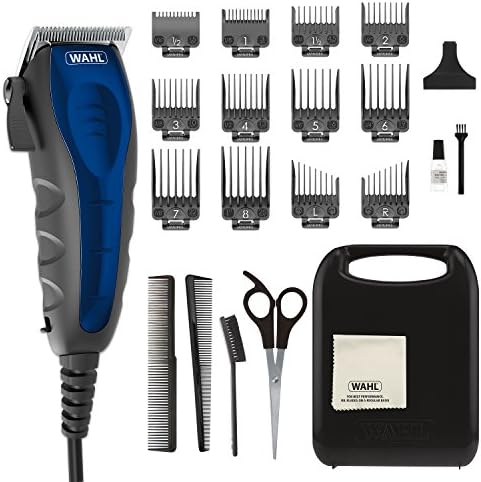 Wahl Self Cut Compact Corded Clipper Personal Haircutting Kit with Adjustable Taper Lever, and 12 Hair Clipper Guards for Clipping, Trimming & Personal Grooming – Model 79467