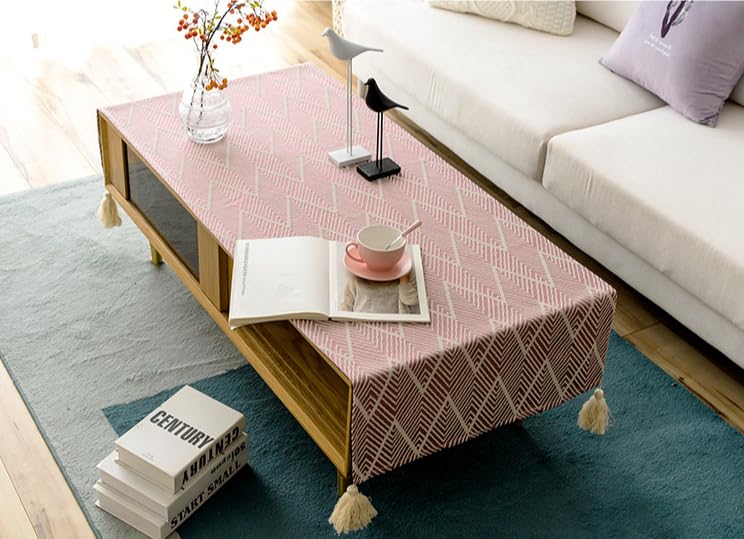 Housse de table imperméable lin coton anti-poussière pour table basse salon - 2