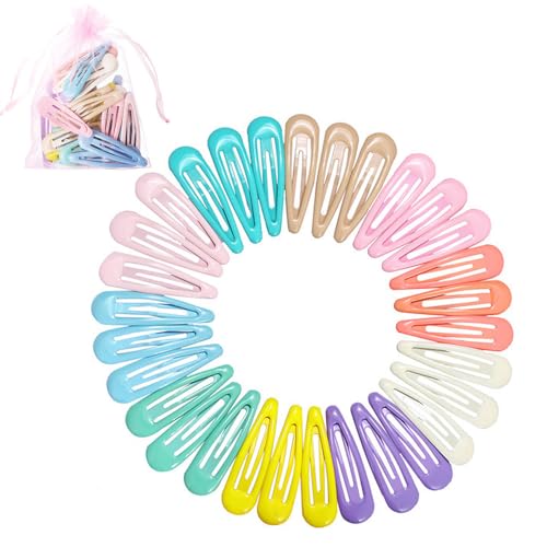 ISHR ヘアクリップ 30個セット 前髪クリップ ヘアクリップ 可愛い おしゃれ 髪留め 髪飾り カラフル ヘアピン サイドクリップ DIY アクセサリー 少女 (マルチカラー)