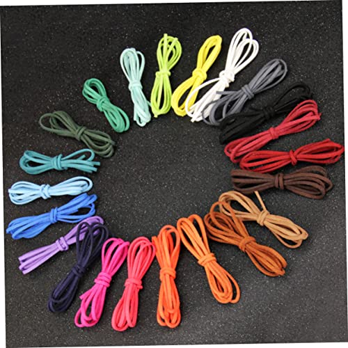 Cordón de cuero de imitación flexible para tejer joyería DIY resistente 5