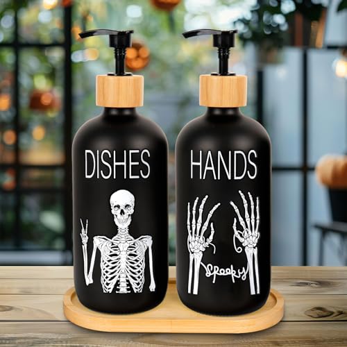 Whaline Skeleton Hand Glass Dispenser Set