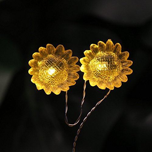Impress Life Sunflower String Lights With Remote And Battery,Spring Decor 10Ft 40Leds Helianthus Fairy Lights For Garden Patio Balcony Gazebo #TOP4