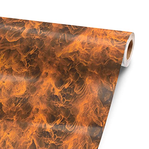Burning Up 12” x 52” Vinyl Wrap Sheet for Large or Custom Items | 3M wrap DIY to Custom Skin Gear of All Types and Sizes, Including Vehicles, Boats, appliances, Furniture, ATV’s, Golf carts, Bikes by MIGHTY SKINS - Used condition - US$22.17