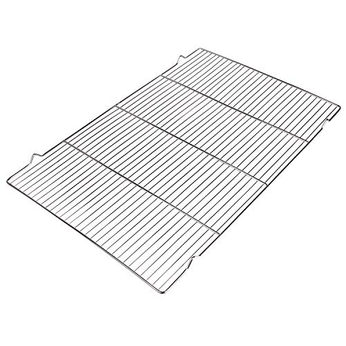 SZRWD Stainless Steel Cooling Rack, Baking Rack Barbecue Grills/Rack for Cooking, Bakery, Roasting, Grilling, BBQ (Rectangular Flat Foots, 60 * 40CM)