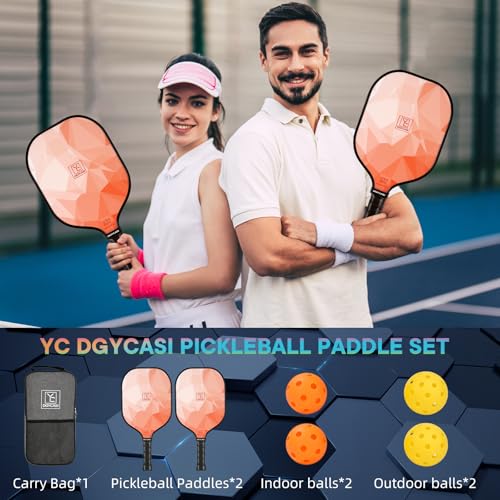 Image of YC DGYCASI Pickleball Paddles Set of 2 USAPA Approved Pickleball Set 2026