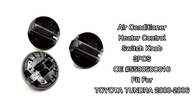 RuiWen Heater Control Knob Set - 3PCS Replacement For Toyota Tundra 2000-2006, OE# 55905-0C010, Easy To Install