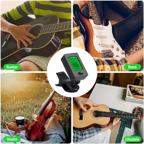 Lot de 8 accordeurs guitare à clipser pour guitare, ukulélé, violon, basse chromatique - Les Beatles, Paul McCartney, John Lennon, RIngo Starr, George Harrison Lot de 8 accordeurs guitare à clipser pour guitare, ukulélé, violon, basse chromatique – Image 7