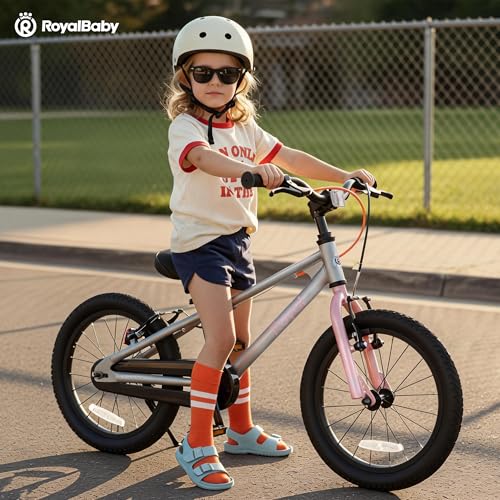 Image of RoyalBaby EZ-Pro Kids Bike, Lightweight Aluminum 2-in-1 Balance to Pedal Bike with One-Key Switch, 14 16 18 20 Inch for Age 3-10 Years