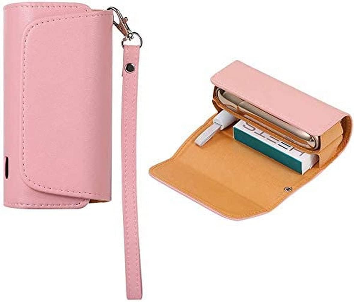 Estuche Cigarrillos Piel Sintética - Con Soporte Encendedor Portátil Organizador