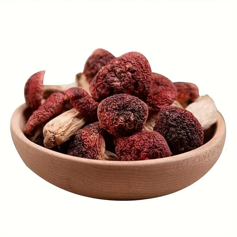 Dried Wild Russula Mushrooms, Nutritious Red Mushrooms, Dried Red Shiitake Mushrooms, Premium Confinement Mushrooms, 2 Oz 云南红菇