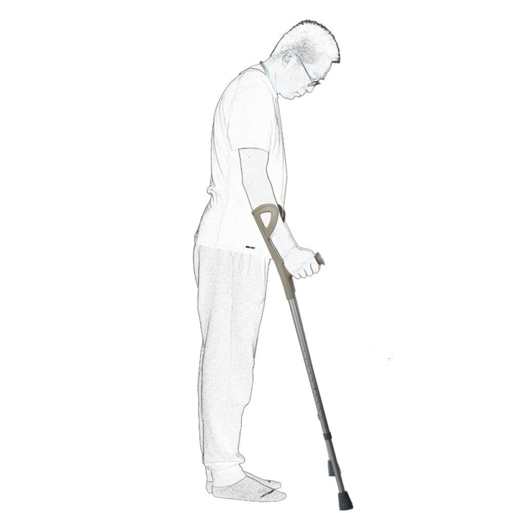 Muletas de Codo de Aluminio Engrosado de muleta Muletas de rehabilitación de polio de Altura retráctil de Altura retráctil, 2 Piezas es Tan Amable de su Parte próspera