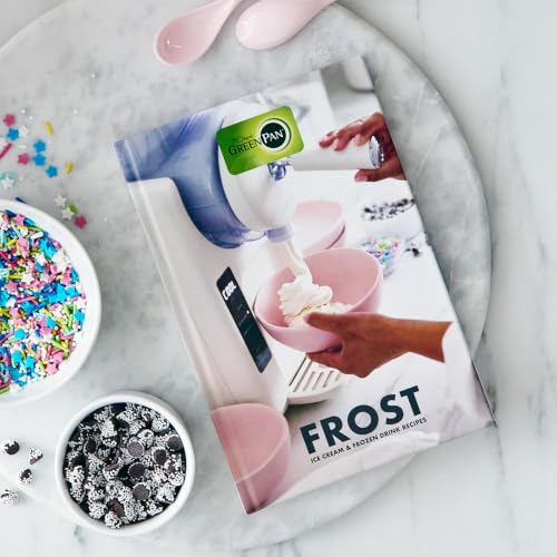 Image of GreenPan Frost Ice Cream & Frozen Drink Recipe Book, 65+ Recipes, Quick Easy Tips, Slushies, Soft Serve, Sorbet, Margaritas, Milkshakes, Frozen Yogurt, Hardcover