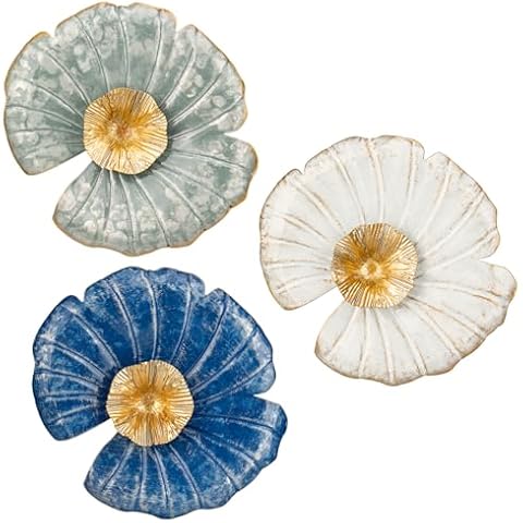 Hollyone 11" Gold Metal Lotus Leaf Wall Art Cover