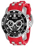 Invicta Pro Diver Men 48mm Stainless Steel Silver Black+Silver+Red dial VD53 Quartz