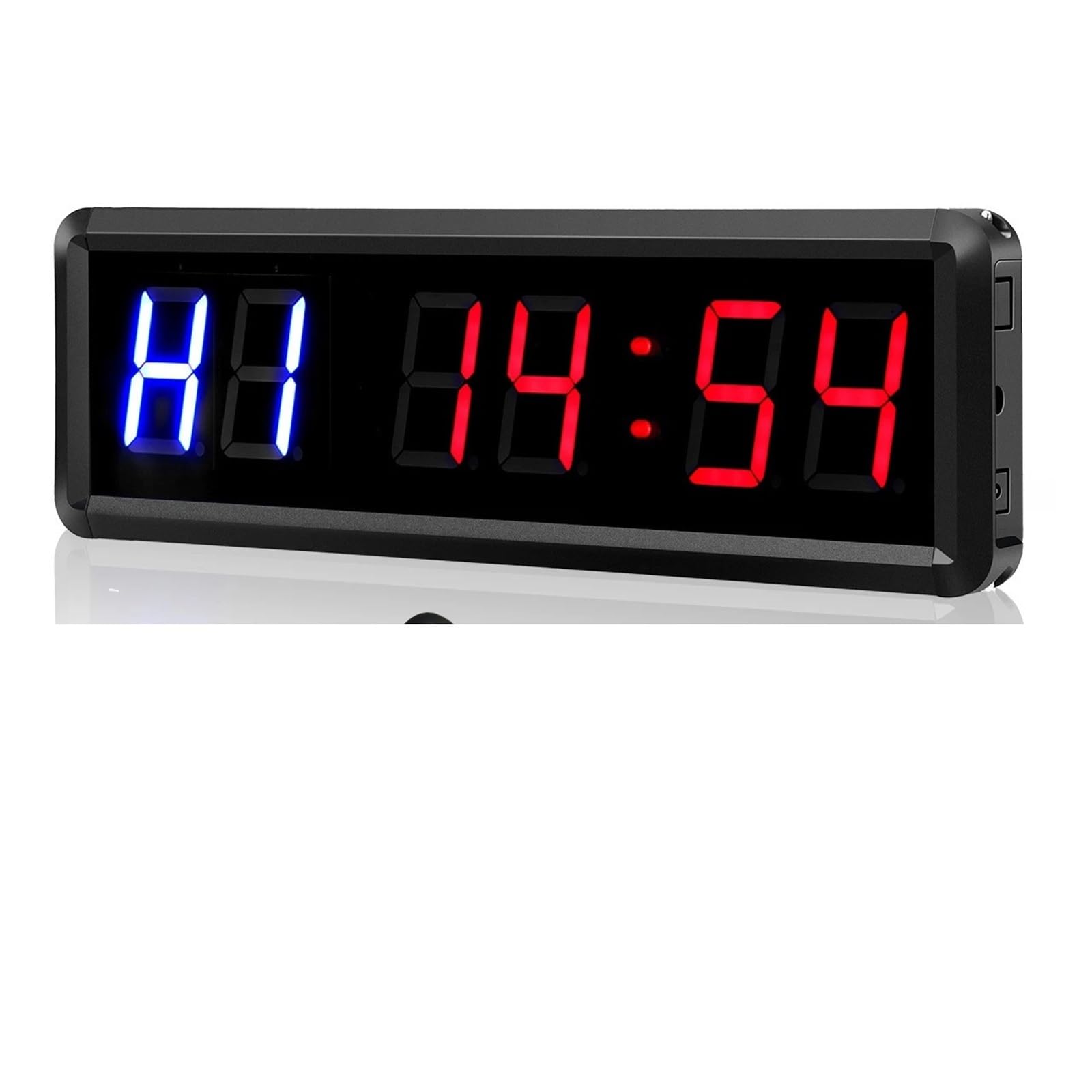 Reloj Digital Temporizador LED de 1,5 Pulgadas y 6 dígitos for Boxeo, Gym, EMOM, intervalo programable, Cuenta atrás/Arriba, Reloj en Tiempo Real Stopwath Sensación Visual cómoda en Cualquier Momento