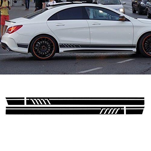Forspero Paire Sport Côté Rayures Voiture Stickers Autocollants Pour Benz W117 C117 X117 Cla Amg