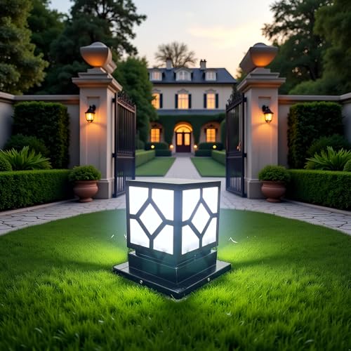 Image of Metal, Acrylic Gate Lights for Outdoor Waterproof, Gate Lamps for Main Gate, Pillar Light, Farmhouse Gate Lamps and Decorative Wall Lamps Gate Light (GL17 Black, Pack of 1)