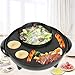 Produktbild Ausla 2 In 1 Grill und Hot Pot, Elektrischer Grill-Kochtopf Multifunktions-Kochtopf, 1200W, 2-in-1 Elektrischer Pfannen-Kochtopf-Grill, für 5-6 Personen