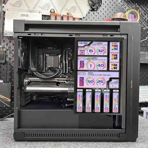 Image of VSDISPLAY 10.1 Inch 1280x800 Computer Temp LCD Monitor PC Case Screen Display Supports Theme Editor DIY Dynamic Image Picture Wallpaper Monitoring RAM CPU GPU Data,Black