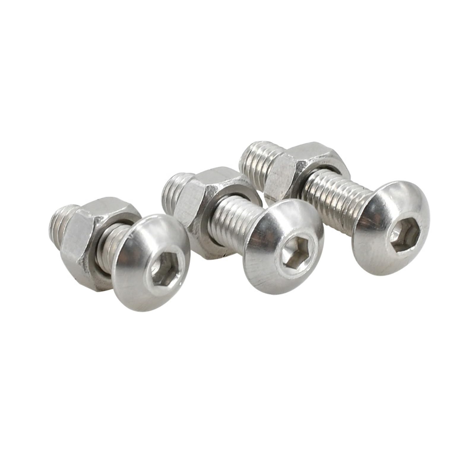 M2 M3 M4 M5 M6 Schraubensatz 304 Edelstahl Schrauben Muttern Set Gewinde Sechskant Motorrad Verkleidungsschrauben Sortiment(M6 (120Pcs))