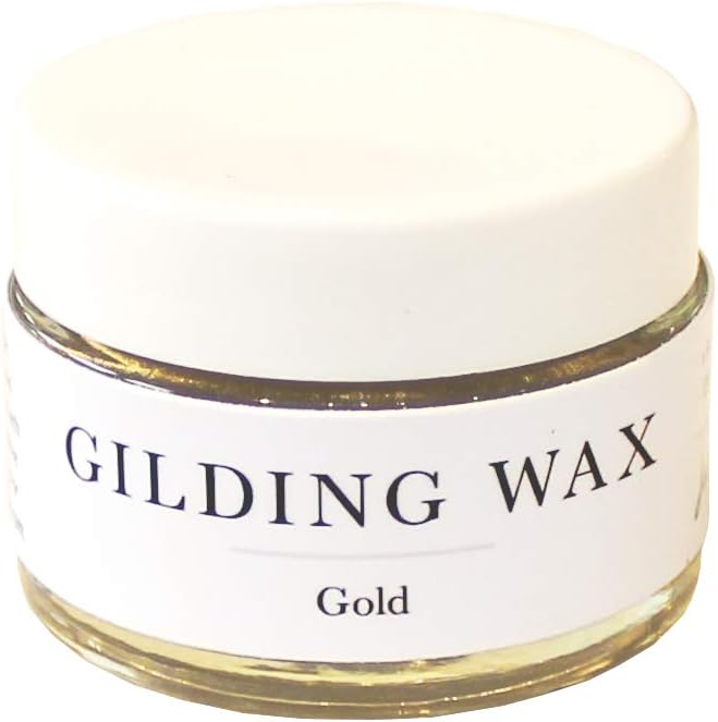 Jolie Gilding Wax – Metallic Finish for Furniture, Hardware, and Décor, Gold, 1 Ounce [30ml]