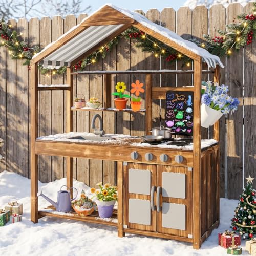 Costzon Mud Kitchen with Canopy
