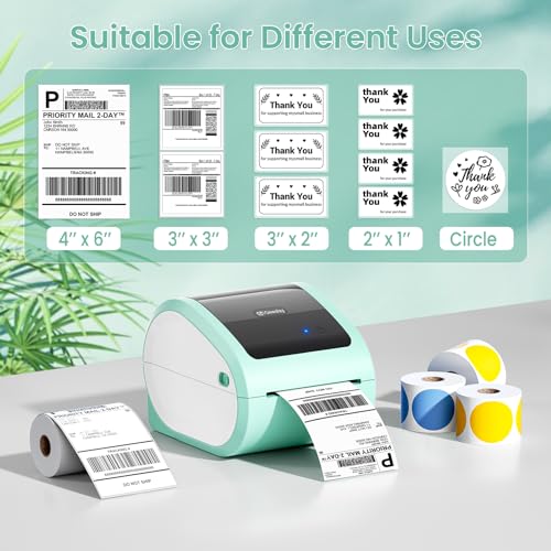 Image of Bluetooth Shipping Label Printer 4x6 - D520BT Wireless Thermal Label Printer for Small Business, Shipping Packages, Compatible with USPS, Shopify, Amazon