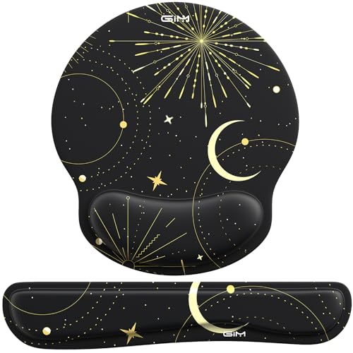 GIM Mauspad Gelkissen Mousepad mit Handauflage Ergonomisches Mauspad Tastatur Handgelenkauflage Gelkissen Mausunterlage für Computer und Laptop...