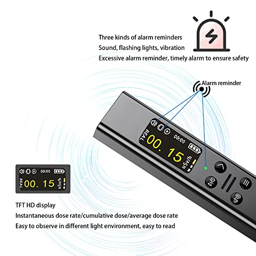 Image of Geiger Counter Nuclear Radiation Detector, Portable Handheld Beta Gamma X-ray X-Rays and Y-Rays，Rechargeable Radiation Monitor Meter