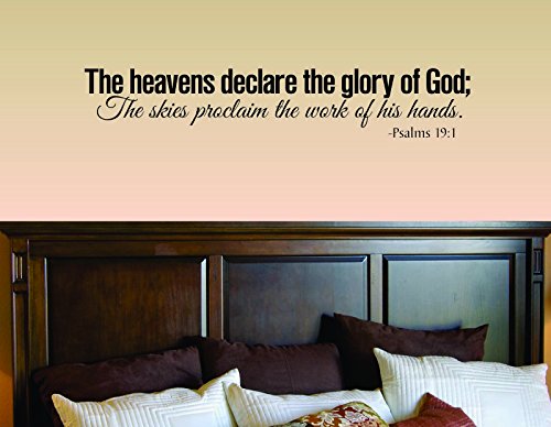 The Heavens Declare the Glory of God... Vinyl Wall Decals Quotes Sayings Words Art Decor Lettering Vinyl Wall Art Inspirational Uplifting