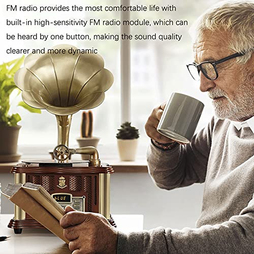 Tout Alliage Mini Phonographe Creative Bluetooth Audio Rétro Phonographe Mini Phonographe,Bronze - Les Beatles, Paul McCartney, John Lennon, RIngo Starr, George Harrison Tout Alliage Mini Phonographe Creative Bluetooth Audio Rétro Phonographe Mini Phonographe,Bronze – Image 4